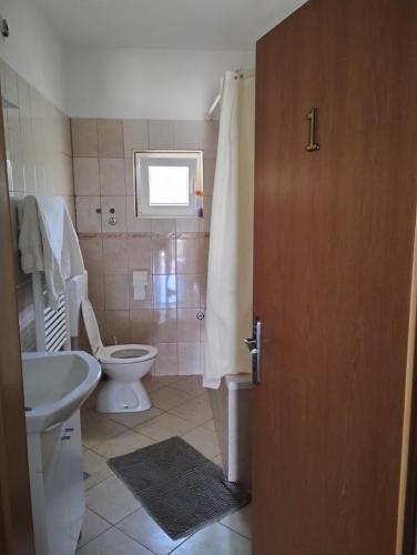 a bathroom with a toilet and a sink at Krka Ivan in Lozovac
