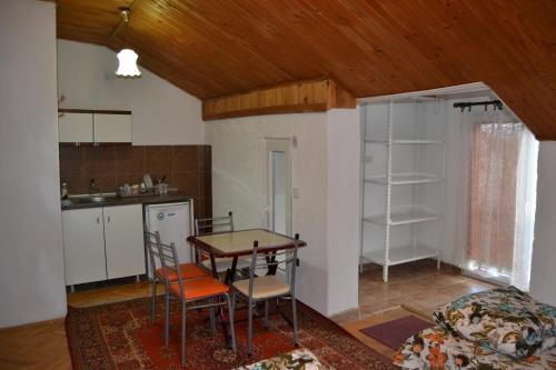 Kuchyň nebo kuchyňský kout v ubytování Hostel Valentin