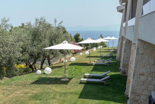 Κήπος έξω από το Helios Blue Villas Kriopigi Kassandra