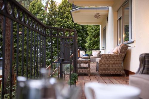 Balkón nebo terasa v ubytování Apartamenty In Patio Jurata