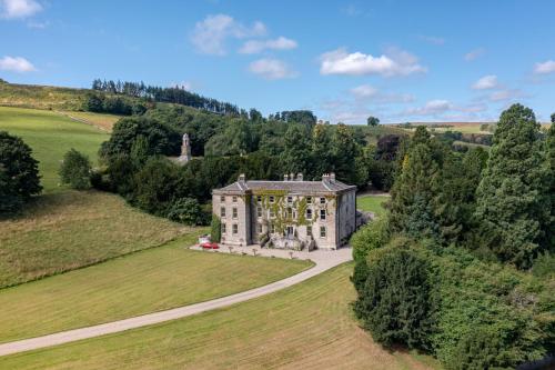 an aerial view of a house in a field at The Victorian Suite in Marske