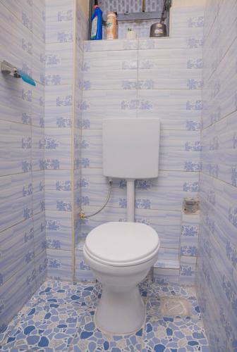 a bathroom with a white toilet in a room at Marie's Studios Naivasha in Naivasha