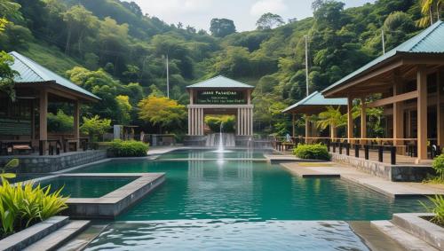 Bazén v ubytování Janur Pasundan - Jabal Nur Hotspring nebo v jeho okolí