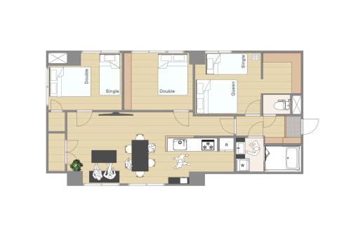 a floor plan of a house at Eims stay Oomori206 in Tokyo