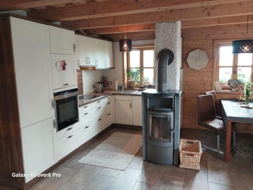 Dapur atau dapur kecil di Wohlfühloase nähe Gmunden 5min zum Traunsee Haus mit 2 Schlafzimmer
