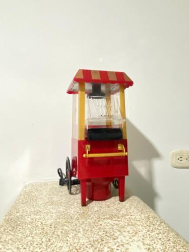 a lego train toy sitting on a table at Cómodo & Económico Apartamento para 4 pax en La Boquilla in Cartagena de Indias