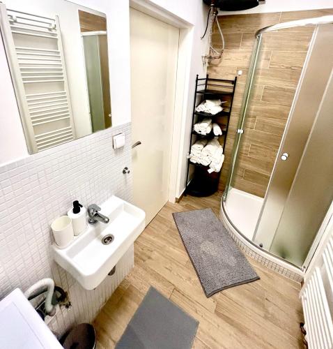 Koupelna v ubytování Holeckova125