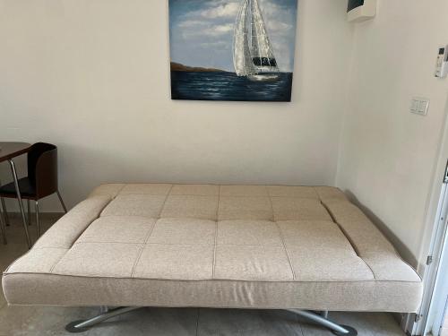 Postel nebo postele na pokoji v ubytování Vergia Apartment 1
