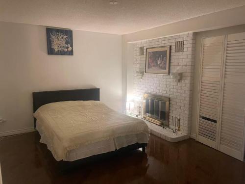 Postel nebo postele na pokoji v ubytování scarborough home