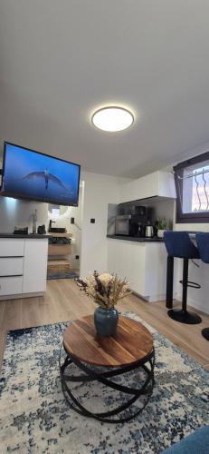 Una televisión o centro de entretenimiento en Le superbe