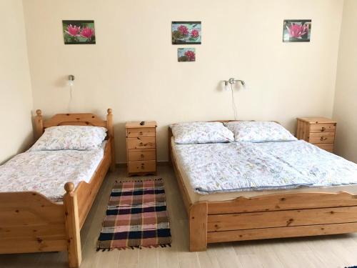 Postel nebo postele na pokoji v ubytování Diána-Vendégház