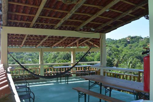 Μπαλκόνι ή βεράντα στο Hotel Cristal Mazunte