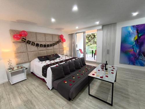 Voodi või voodid majutusasutuse Mirador samsara Suite Luxury piso completo toas