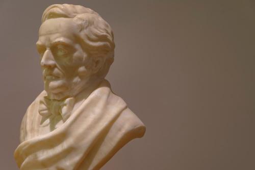 a bust of a man wearing a bow tie at Open-Plan Gold Rush Suite In Central SF - Location and Luxury in San Francisco