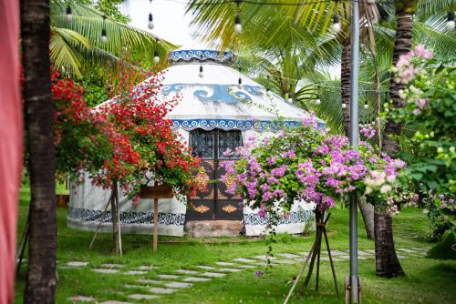 Zahrada ubytování Đất Rồng Đinh Gia Trang