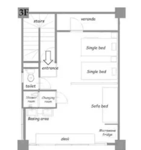 a floor plan of a house at Jasmin錦町3F 高松駅近 モダン空間 in Takamatsu