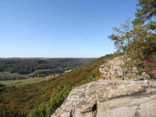 a view from the top of a mountain at Tent Lodge in Larochette near Forests & Castles in Medernach
