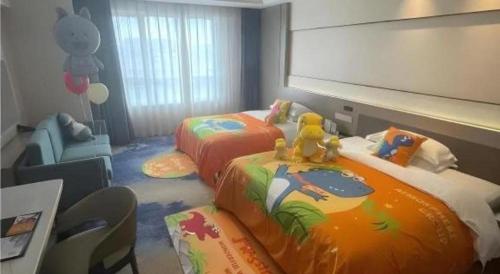 Zhangjiagang Guomao Hotelにあるベッド