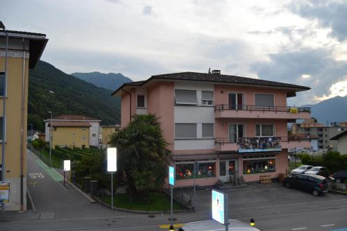 a building on the side of a street at Osteria Centrale in Cadenazzo