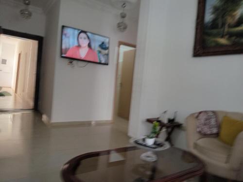 TV a/nebo společenská místnost v ubytování Appartement Familial à la plage houara Tanger-Asilah
