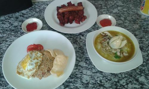 Jídlo v vily nebo okolí