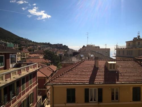 a view of a city with buildings and roofs at Hotel Ideale in Varazze