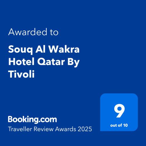 Certifikát, hodnocení, plakát nebo jiný dokument vystavený v ubytování Souq Al Wakra Hotel Qatar By Tivoli