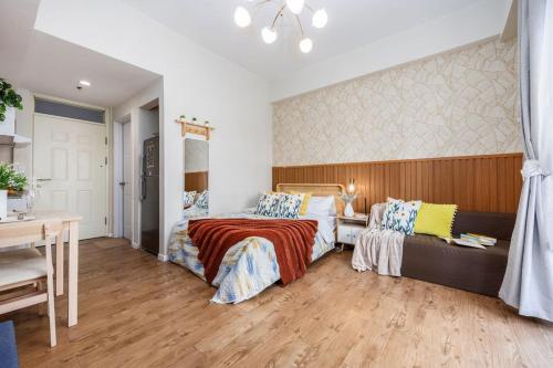 Кровать или кровати в номере AMANI 132B with Pool View, Near Airport, Mall, Free Pool, Gym, Netflix, 200 Mbps Wi-fi