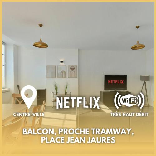 Spacieux Centre-ville Balcon