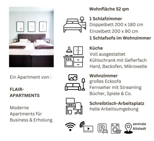 Galeriebild der Unterkunft Flair-Apartments 'Apartment nähe Schlosspark', 300 m Bahnhof, Innenstadt Bad Salzuflen Stadtteil Schötmar, für Urlaub oder Geschäftsreise, separater Eingang, 24 Std Check-in,WLAN, Streaming-Fernseher, Küche, Regendusche, Doppelbett, 2 Schlafsofa in Bad Salzuflen