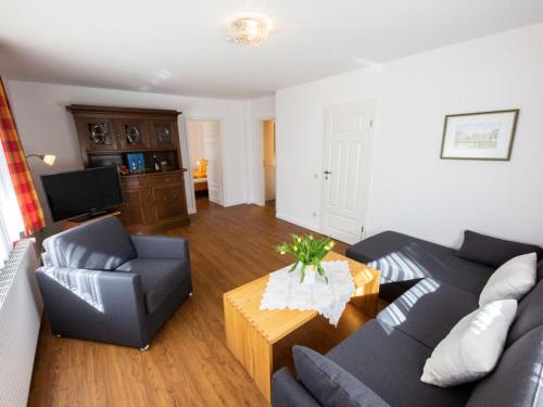 Χώρος καθιστικού στο Pleasant apartment in Süddorf