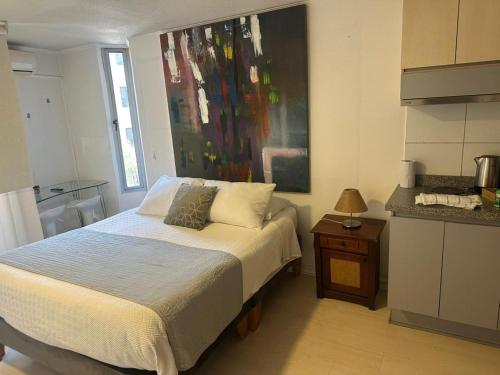Katil atau katil-katil dalam bilik di Apart hotel Fraga