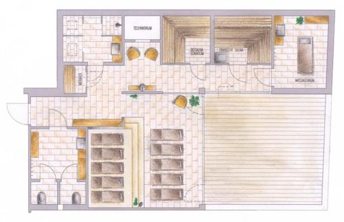 
The floor plan of Hotel Rundeck
