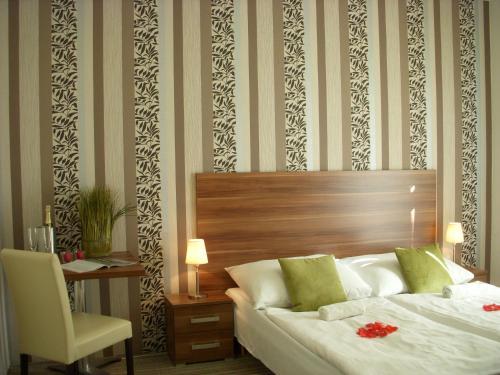 Postel nebo postele na pokoji v ubytování Pension Fami Retro Design