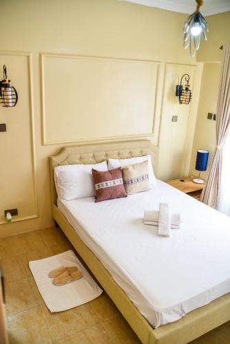Ένα ή περισσότερα κρεβάτια σε δωμάτιο στο Lana's Apartment