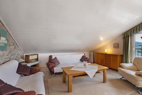 Posezení v ubytování Ferienwohnung Panoramablick