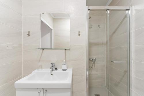 Koupelna v ubytování 7A Hostal