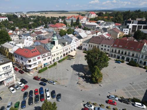 Letecký snímek ubytování Penzion U Zvonu