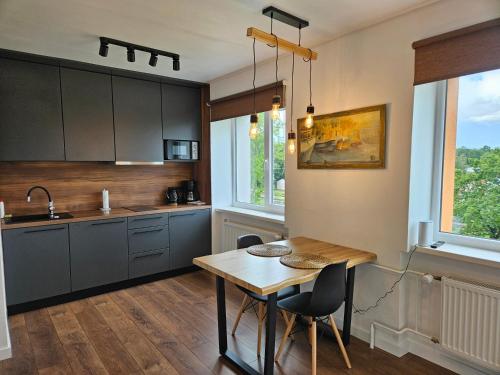 Kuchyň nebo kuchyňský kout v ubytování New apartament in city center