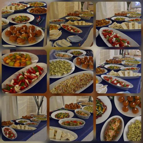 a collage of pictures of different plates of food at Agriturismo La Bisa in Trecenta