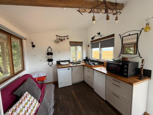 Η κουζίνα ή μικρή κουζίνα στο Tiny house bord de l'étang - Iri