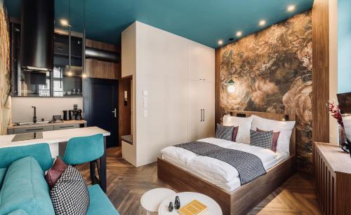 Giường trong phòng chung tại 3 - Casa Botticella - DonViore