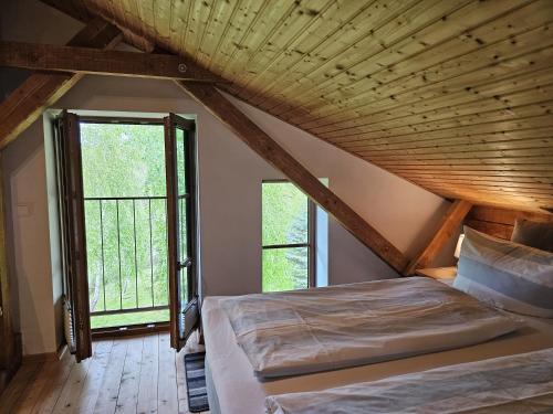 Postel nebo postele na pokoji v ubytování Hof am Meer "Seeadler"