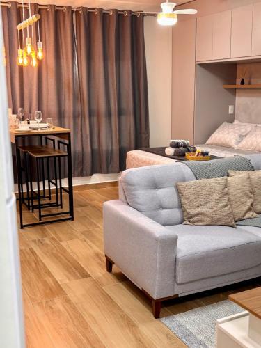 Χώρος καθιστικού στο Studio 11 Refugio Relaxante Mogi