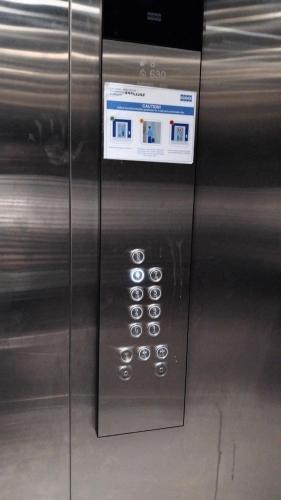 a close up of a microwave oven with the door open at Millan Homes Nyali in Mombasa