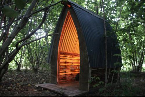 Fotografie z fotogalerie ubytování Handcrafted grain-store yurt in Somerset woodland v destinaci Martock