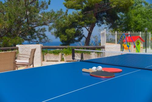 a trampoline with balls and bats on top of it at Ischia Dream Sunset in Ischia