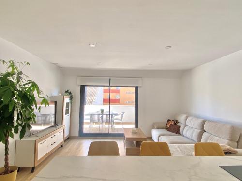 Ένα ή περισσότερα κρεβάτια σε δωμάτιο στο Ático con piscina en Fuengirola