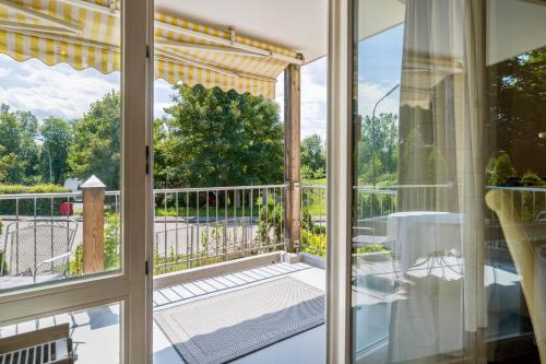 Balkoni atau teres di Appartement am Kurpark