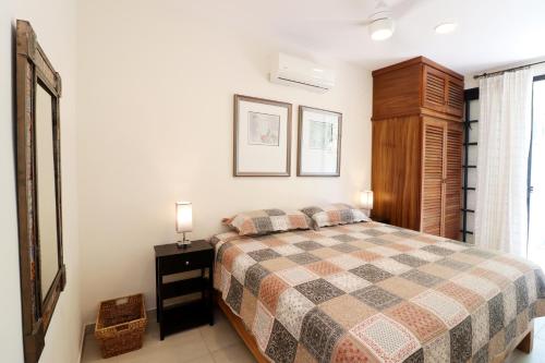 Ένα ή περισσότερα κρεβάτια σε δωμάτιο στο Casa Dahlia
